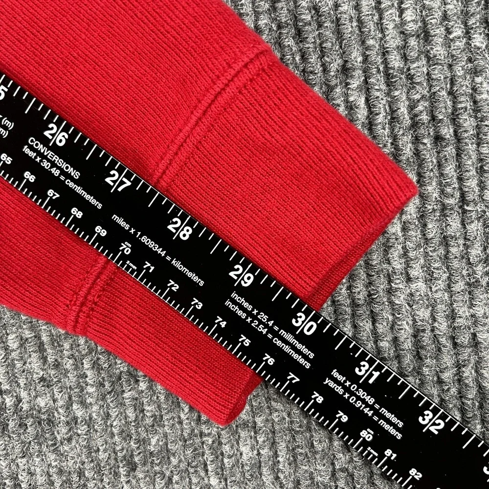 Polo Ralph Lauren Sweatshirt Mens Large Red Long Sleeve 1/4 Zip Pullover